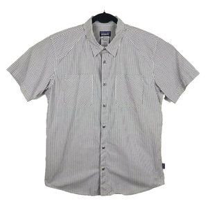 Patagonia Stripe Organic Cotton Polyester Shirt L
